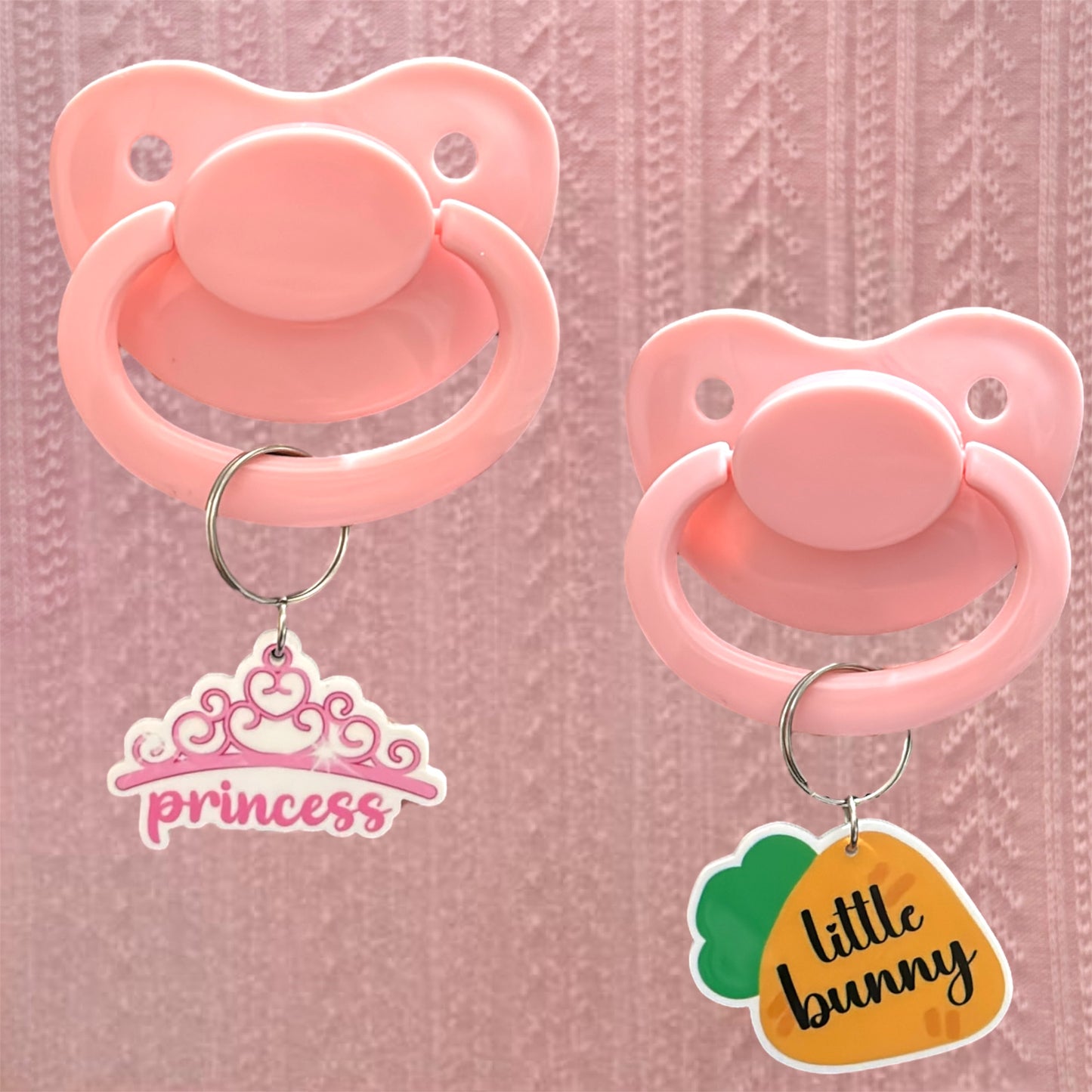 Collar/paci tags! Bunny, bat, princess, cub
