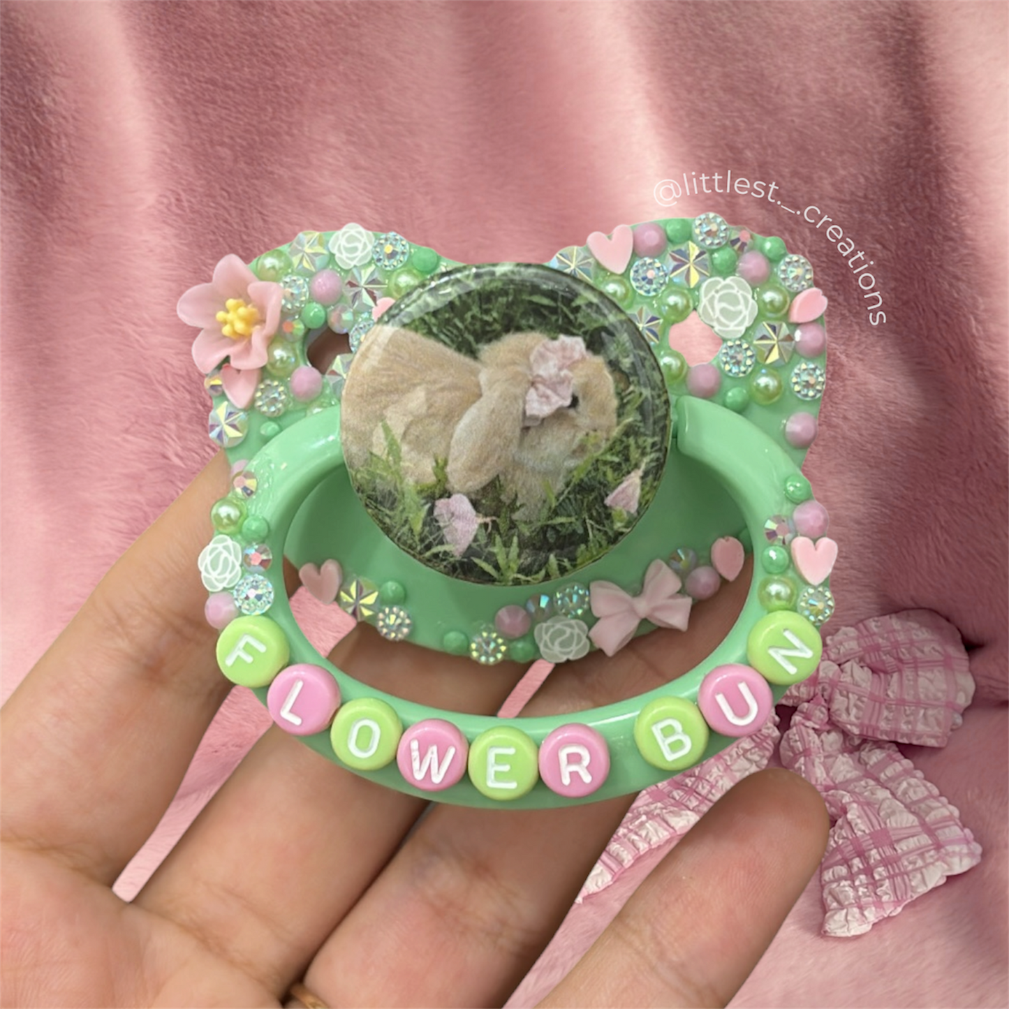 Flower bun paci