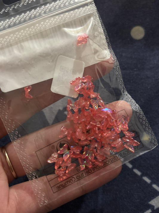 red butterfly mini charms
