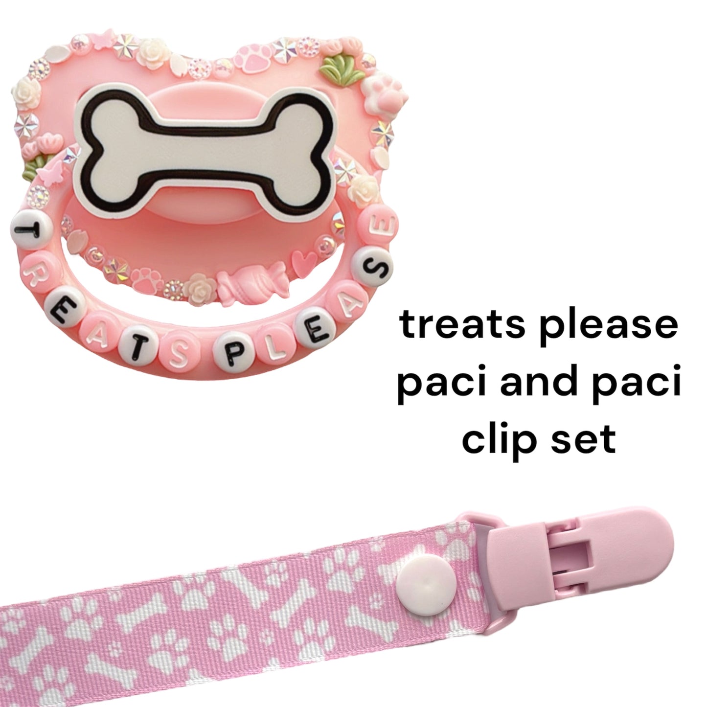 Treats please paci and clip bundle