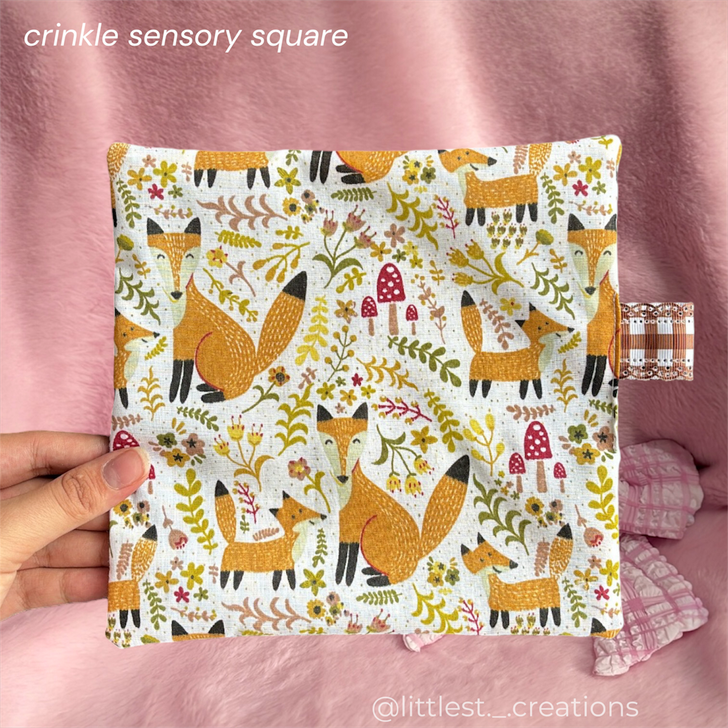 Fox crinkle sensory square