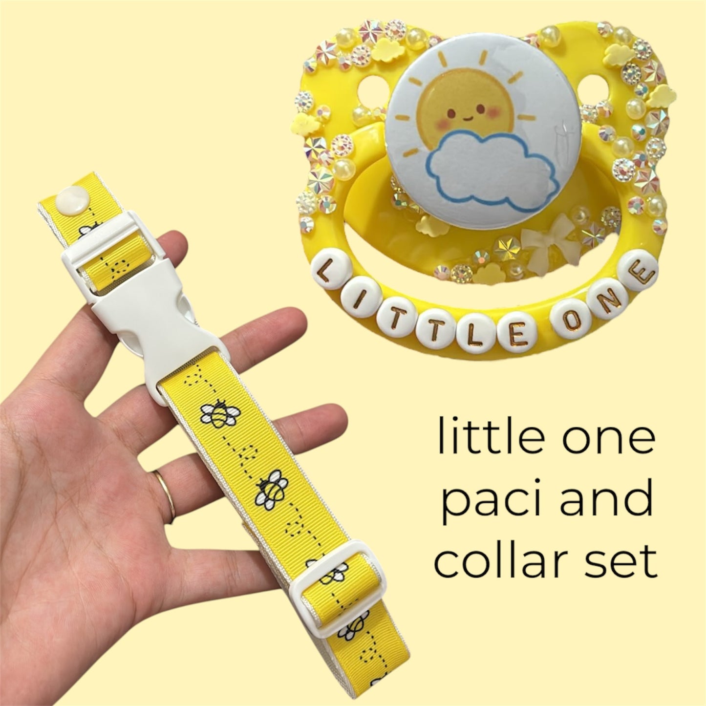Little one paci and collar bundle!