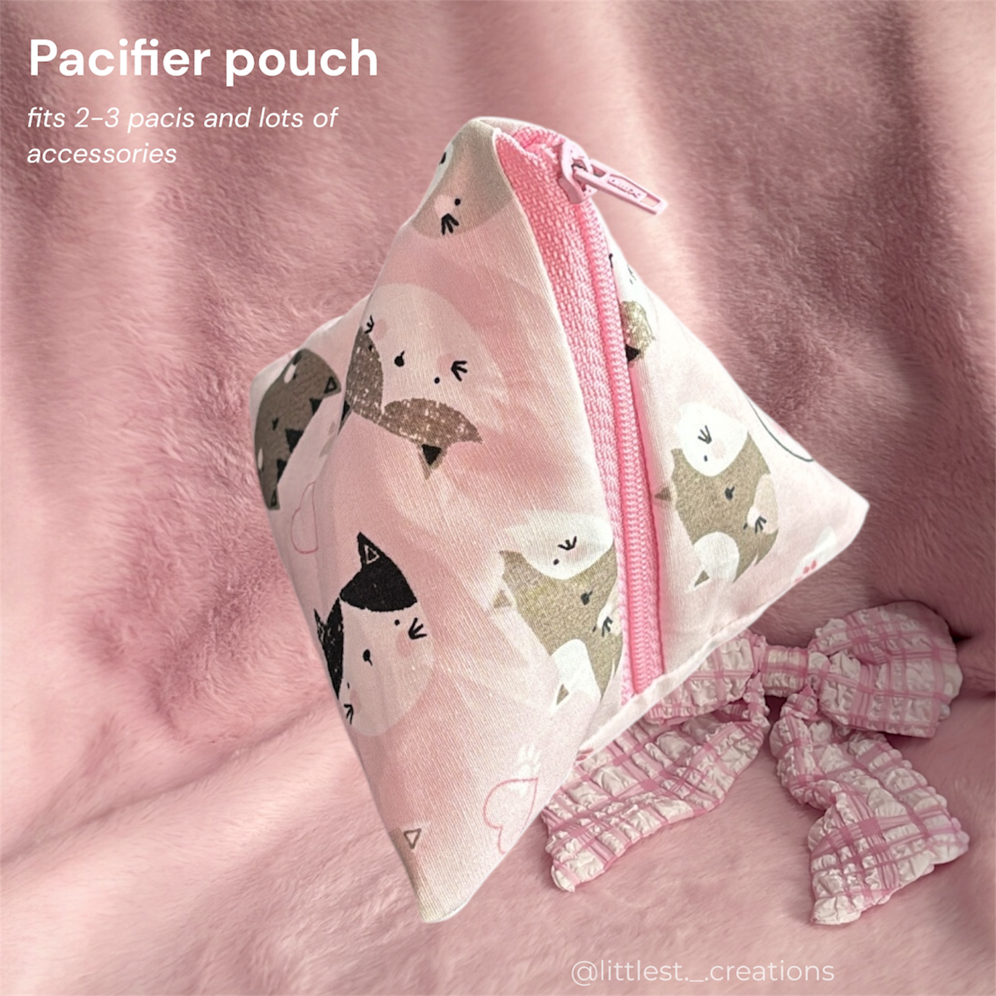 Kitty pacifier pouch