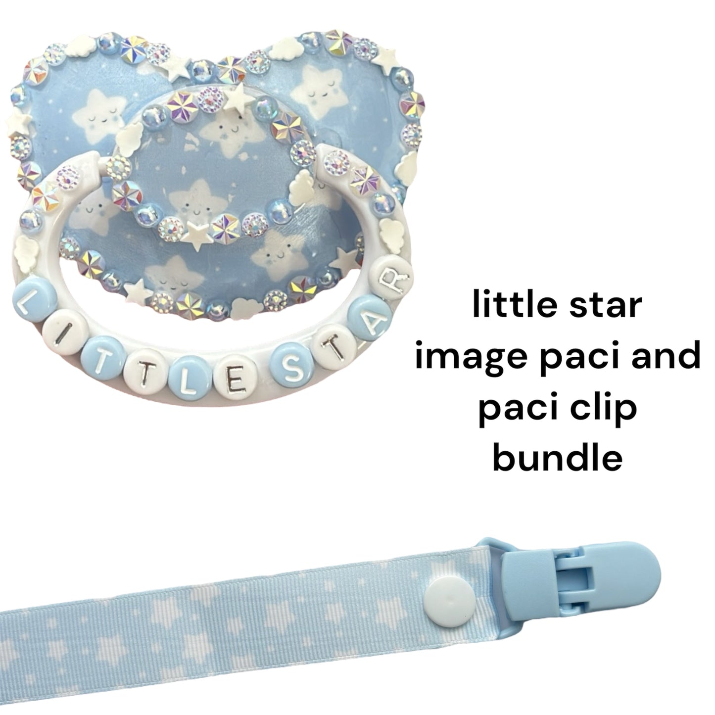 Little star paci and clip bundle