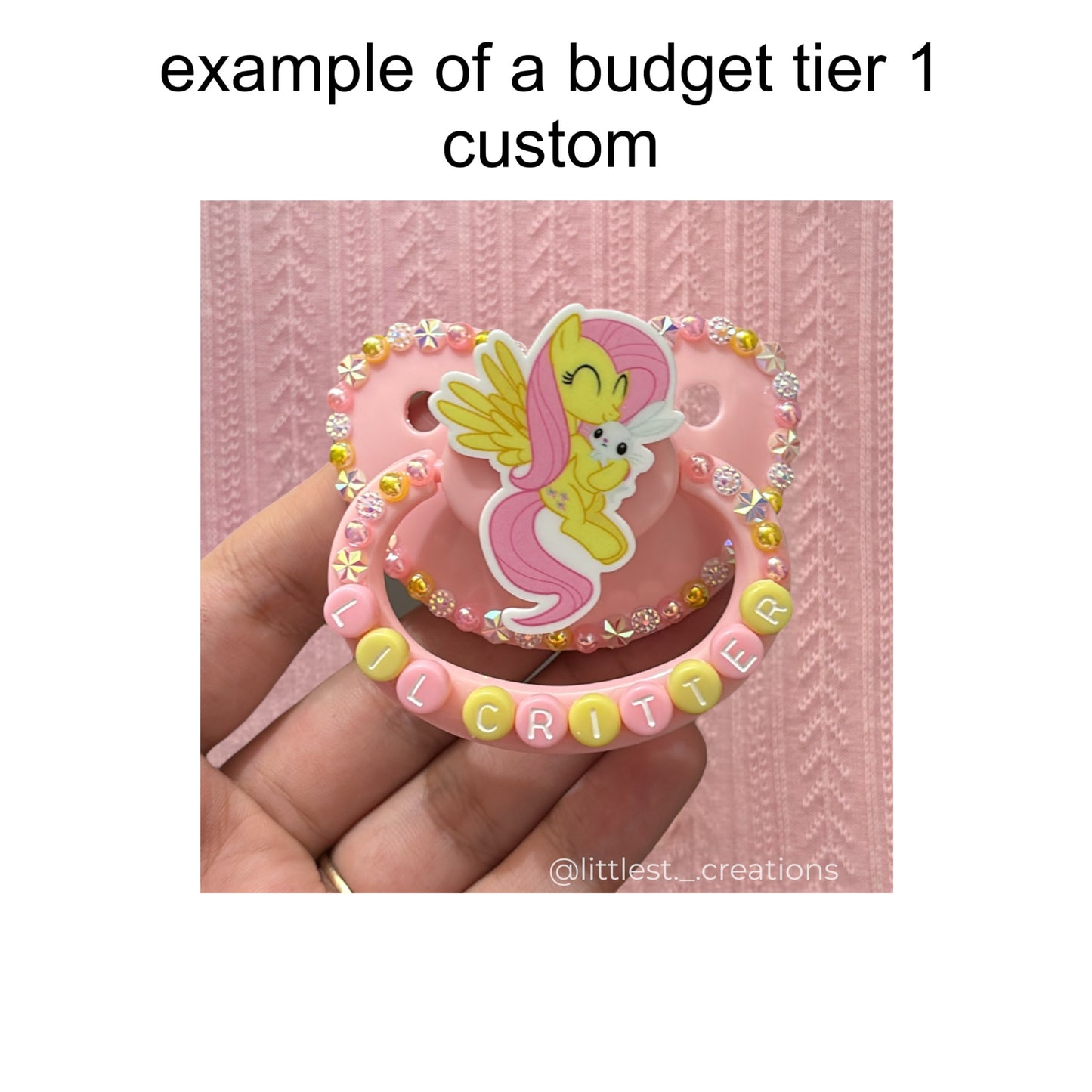 Budget tier 1 rhinestone only custom