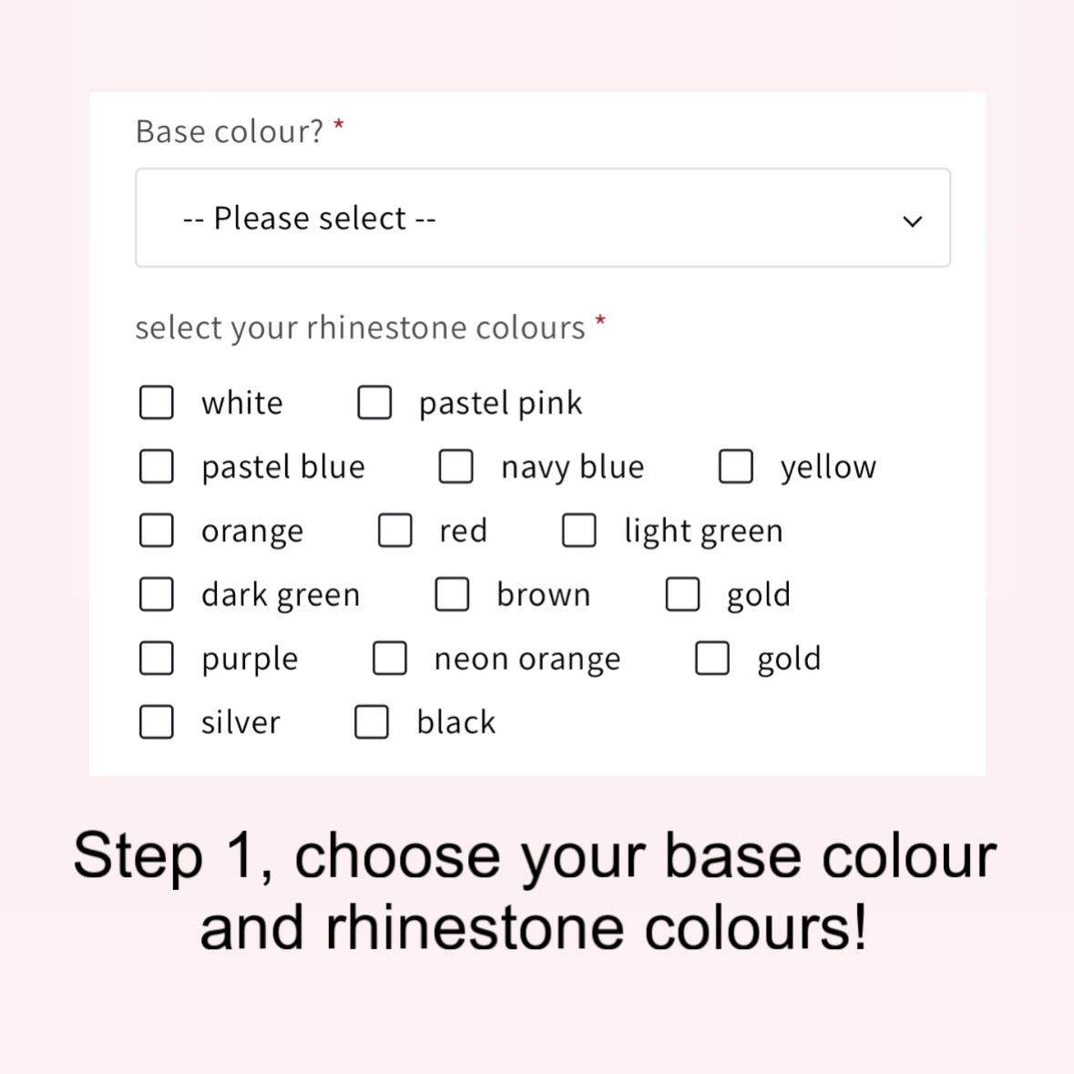 Budget tier 1 rhinestone only custom