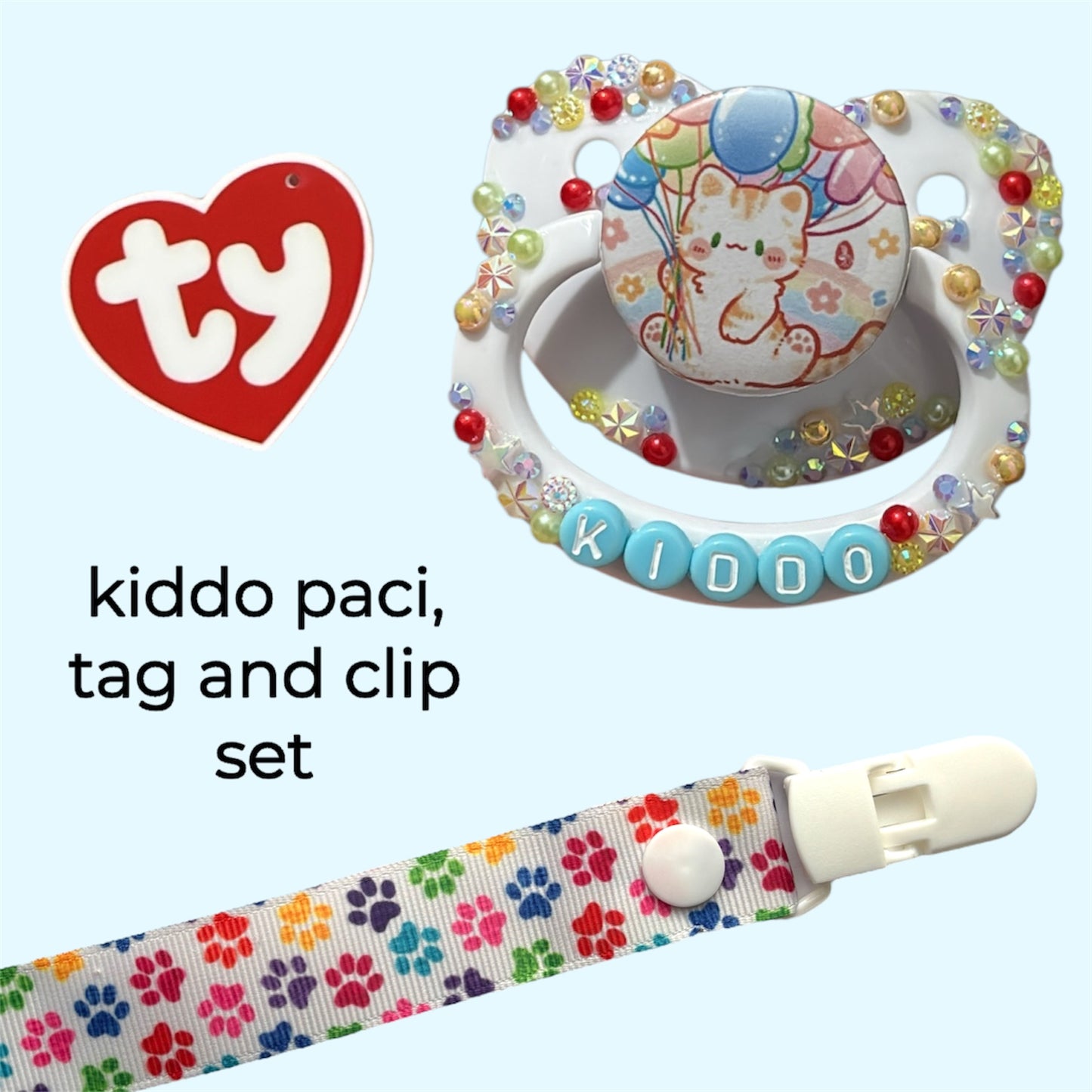 kiddo paci, tag and clip bundle!
