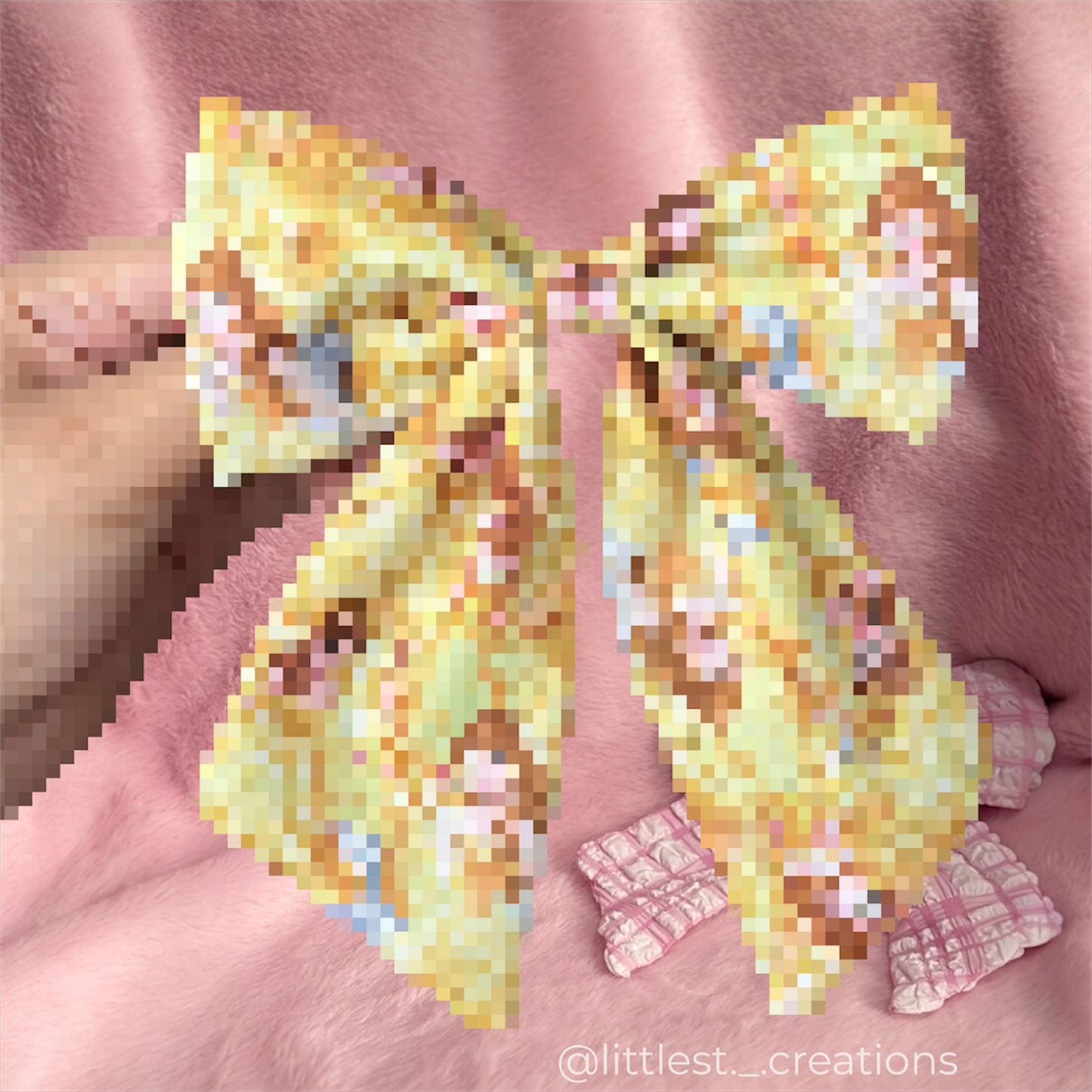 Yellow princess hair bow