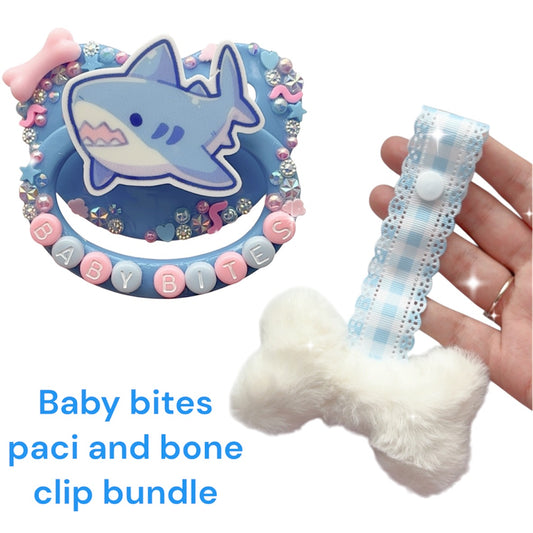 Baby bites paci and clip bundle!