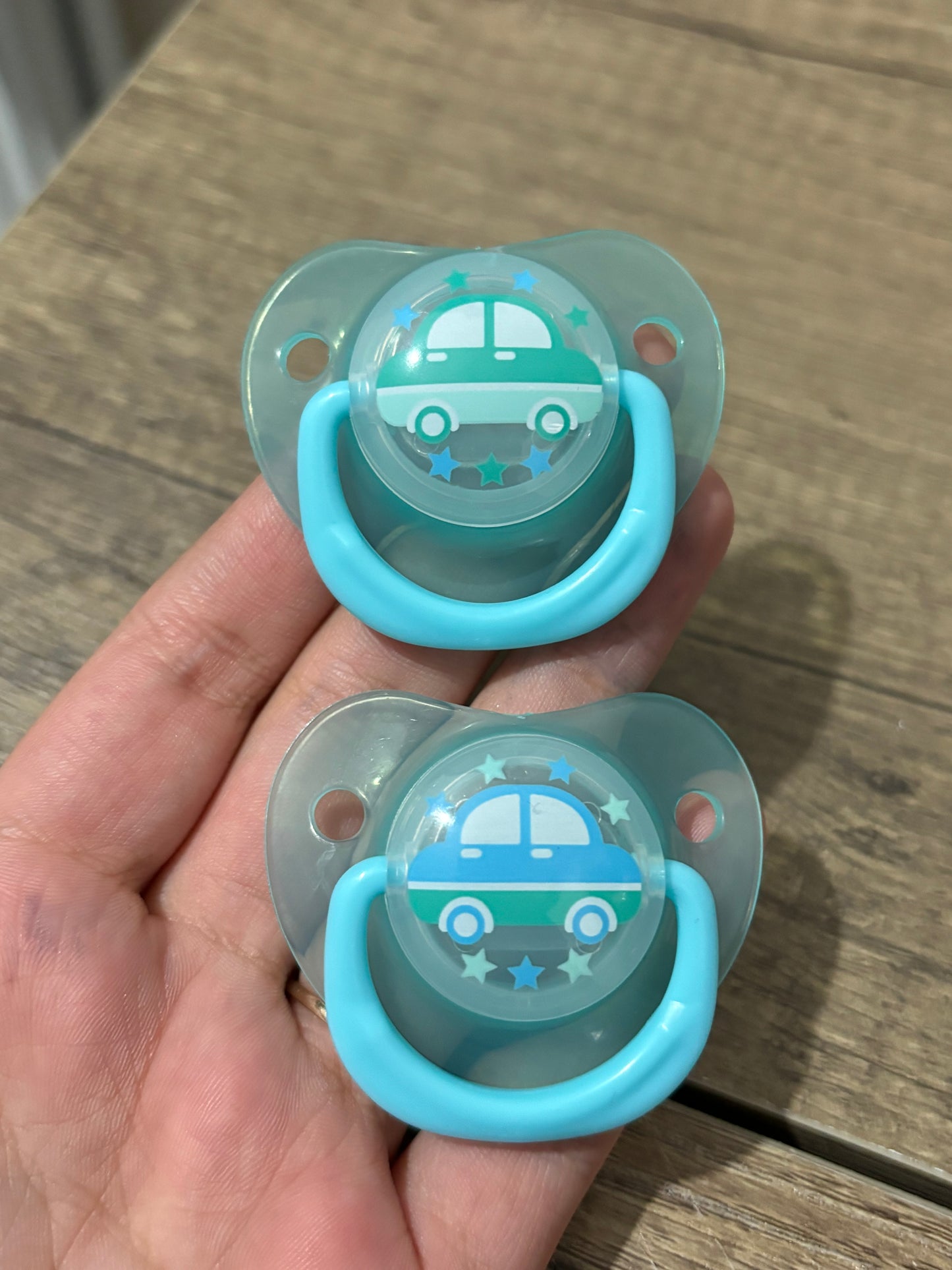 Preclaim car stuffie paci pin