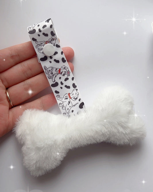 Dalmation bone paci clip