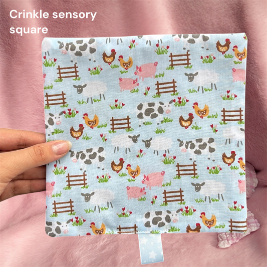 Farm crinkle sensory square
