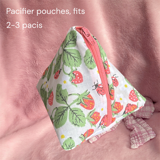 Strawberry pacifier pouch
