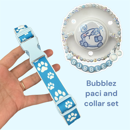Bubblez paci and collar bundle!