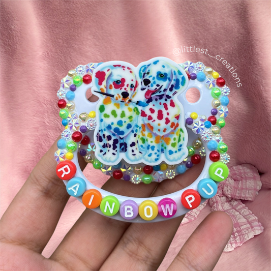 Rainbow pup paci