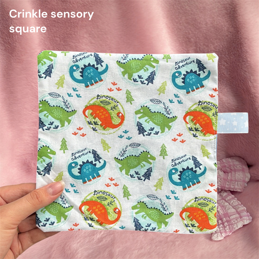 Dino crinkle sensory square