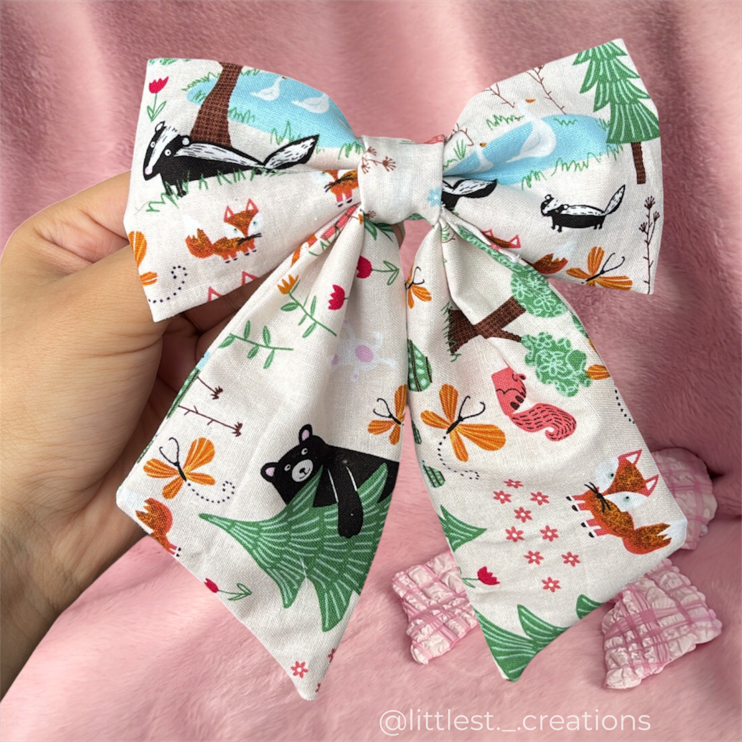 Woodland hair bow