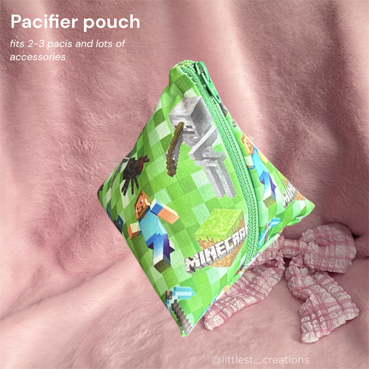 Minecft pacifier pouch