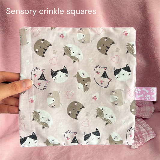 Kitty crinkle sensory square