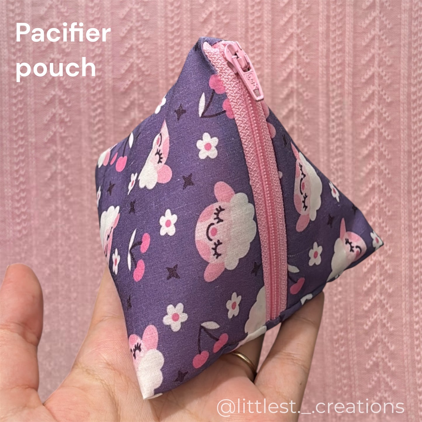 Lamb paci pouch