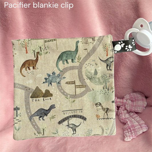 Pacifier blankie clip jurassic