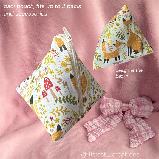 Fox pacifier pouch