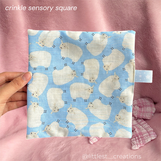 Sheep crinkle sensory square