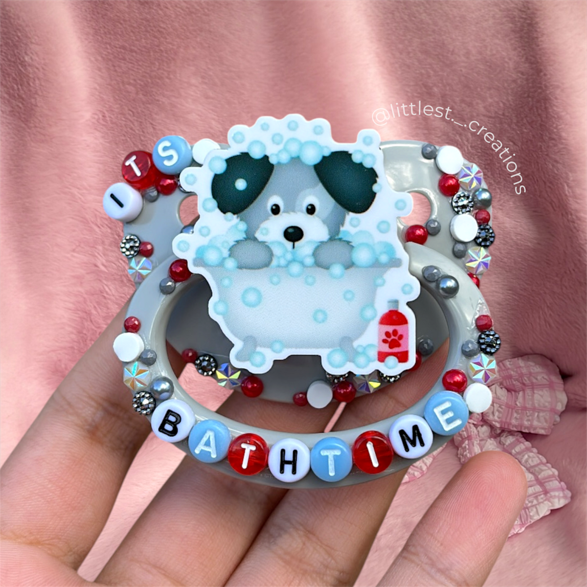 It’s bath time puppy paci