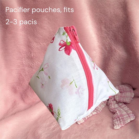Floral pacifier pouch