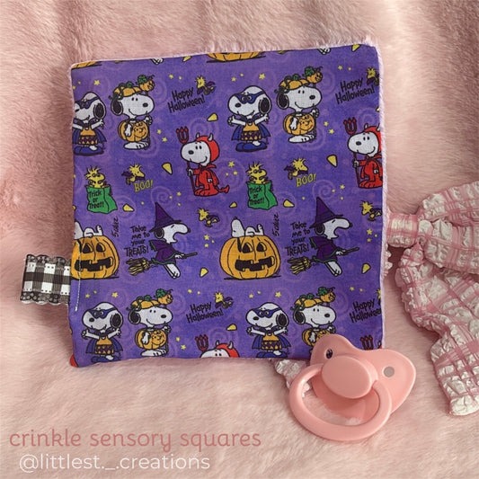 Snoopy crinkle sensory square