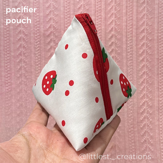 Strawberry paci pouch