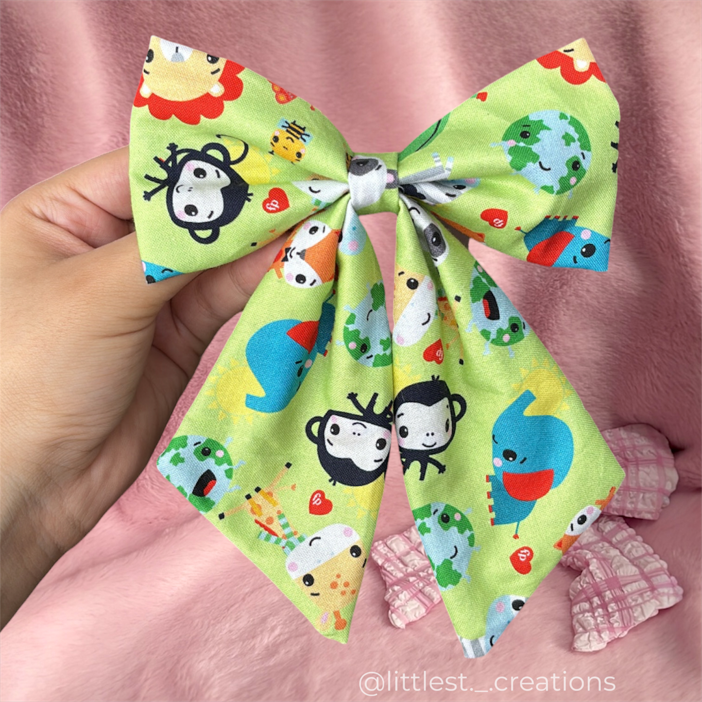 Baby animal hair bow