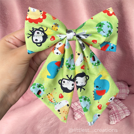 Baby animal hair bow