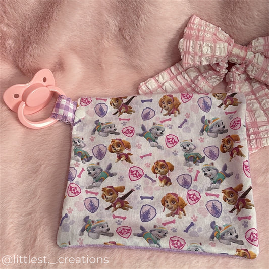 Paw patrol pacifier blankie clip