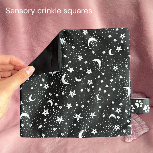 Space crinkle sensory square