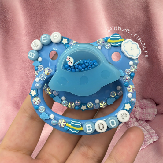 Beep boop dry shaker paci