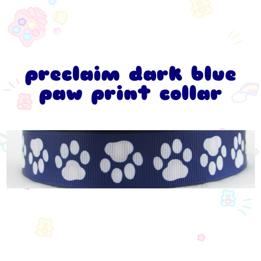 preclaim dark blue paw petre collar