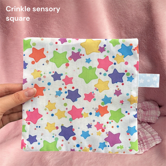 Stars crinkle sensory square