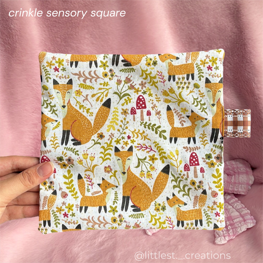 Fox crinkle sensory square