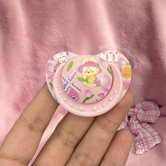 Fairy bun small shield sticker paci