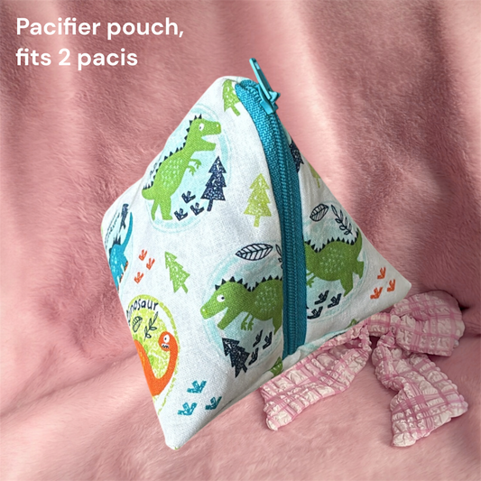 Dino pacifier pouch