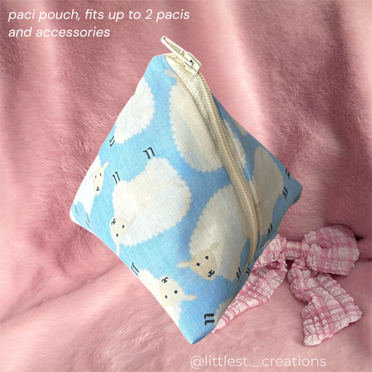 Lamb pacifier pouch