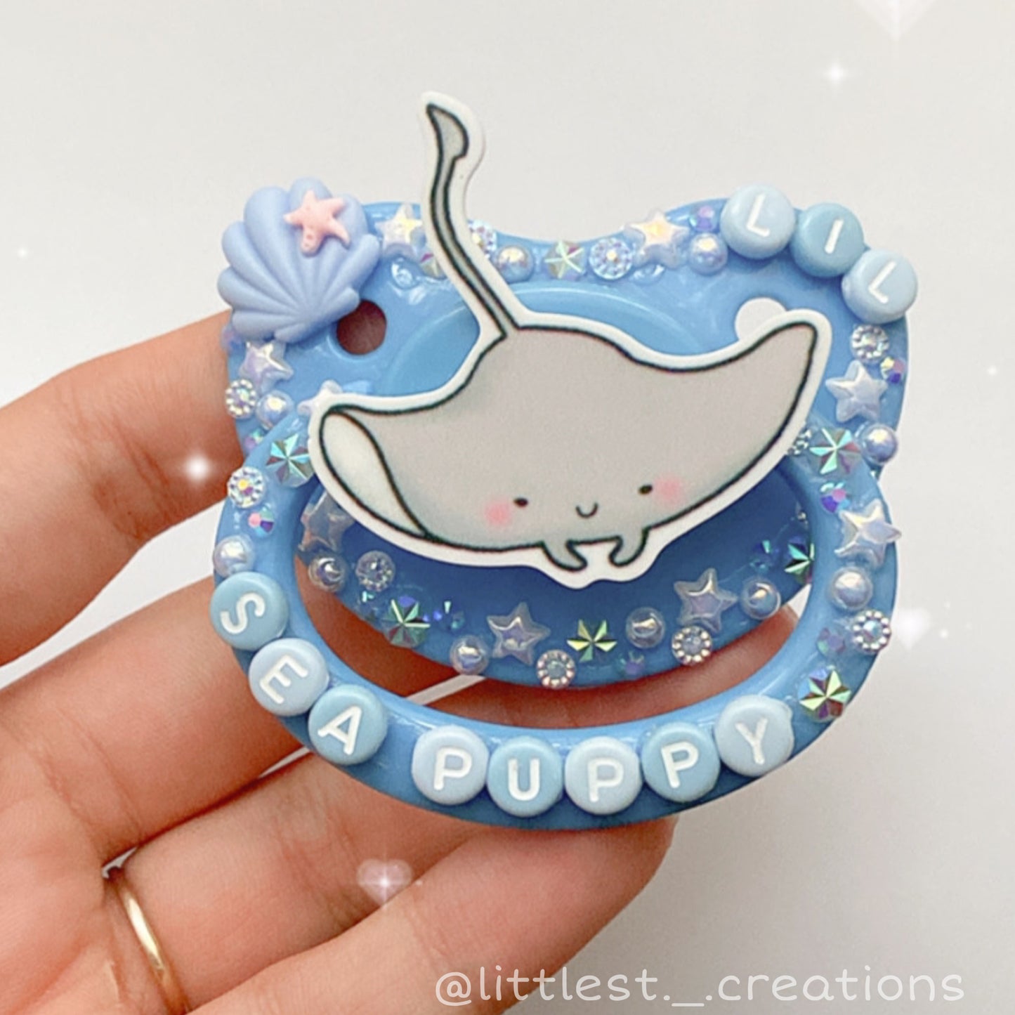 Lil sea puppy Deco Pacifier