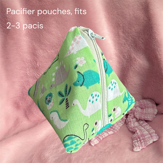 Dino pacifier pouch
