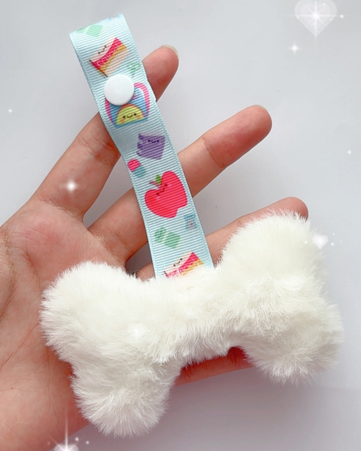 Kidcore bone paci clip