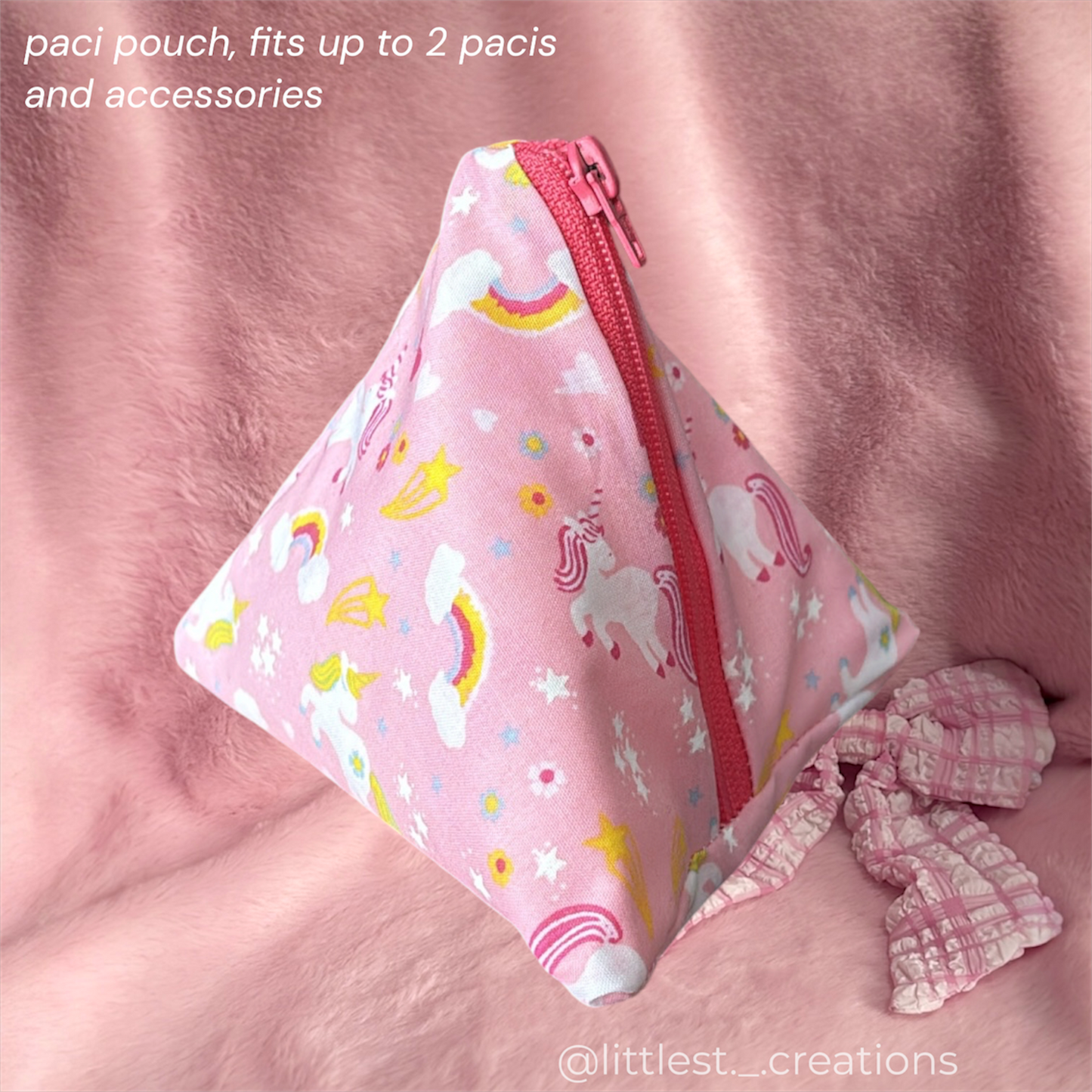 Unicorn pacifier pouch