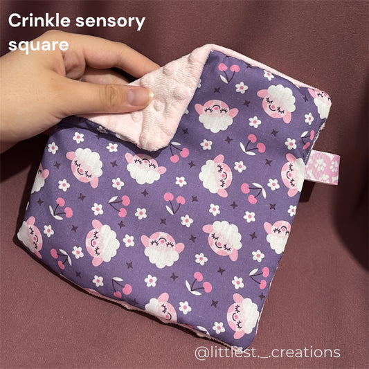 Lamb crinkle sensory square