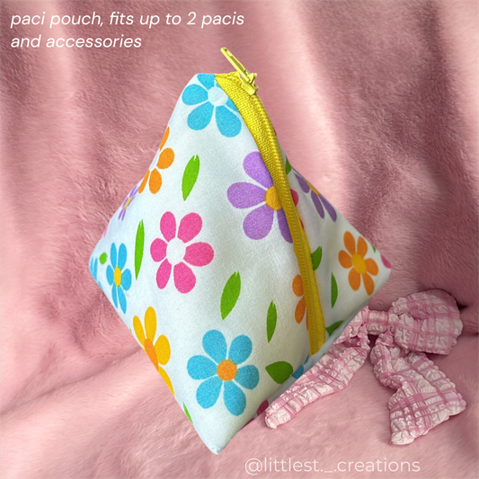 Flower pacifier pouch