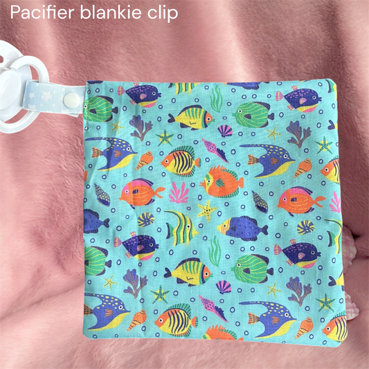 Pacifier blankie clip aquarium