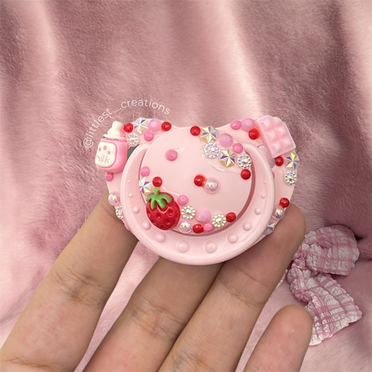 Strawberry chocolate small shield paci